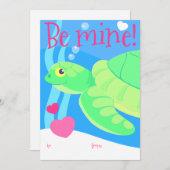 キッズウミガメのバレンタインデー シーズンカード (正面/裏面)