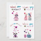 キッズウーリークリッター4xバレンタインデイカード シーズンカード (正面)