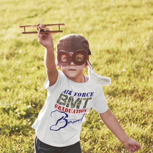 キッズエアフォースBMT卒業バインドされたフロントバック Tシャツ