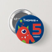 キッズエイリアン名の年齢ボタンバッジ 缶バッジ (正面&裏面)