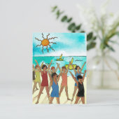 キッズエクササイズオンビーチ ポストカード (スタンド正面)