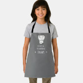 キッズエプロンパーソナライズされた- – グレーのトレーニングでシェフ エプロン (インサイチュ)