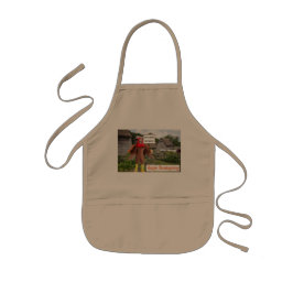 キッズエプロン。ハッピーサンクスギビング。チーターキー 子供用エプロン