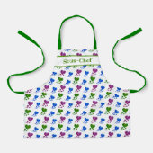 キッズエプロン – 抽象芸術アクリルハート エプロン (正面)