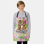 キッズエプロン：私のパパ私の古い離れ私() エプロン (着用した状態)
