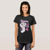 キッズエマの誕生日が彼女の4歳の誕生日 Tシャツ (正面フル)