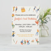 キッズエレガントテーマ誕生日 招待状 (スタンド正面)