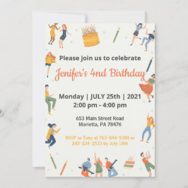 キッズエレガントテーマ誕生日 招待状