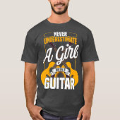 キッズエレクトリックミュージカルギターかわいい若者 Tシャツ (正面)