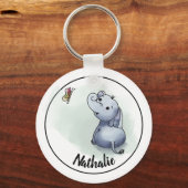 キッズエレファントベビーキーチェーン(名前) キーホルダー (正面)