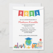 キッズエレメンタリー卒業お祝い 招待状 (正面)