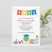 キッズエレメンタリー卒業お祝い 招待状 (スタンド正面)