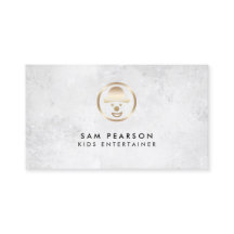キッズエンターテイナーピエロ顔アイコン名刺