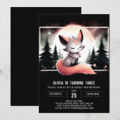 キッズエンチャントウルフ誕生日 招待状 (正面/裏面)