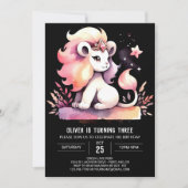 キッズエンチャントライオン誕生日 招待状 (正面)