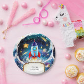 キッズエンチャントロケット誕生日 ペーパープレート (パーティー)