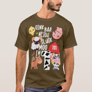 キッズオインクバイモーニグブロック私は1つ1農家1st tシャツ