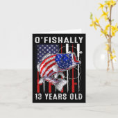 キッズオフィシャリ13歳誕生日13番目の誕生日 カード (黄色い花)