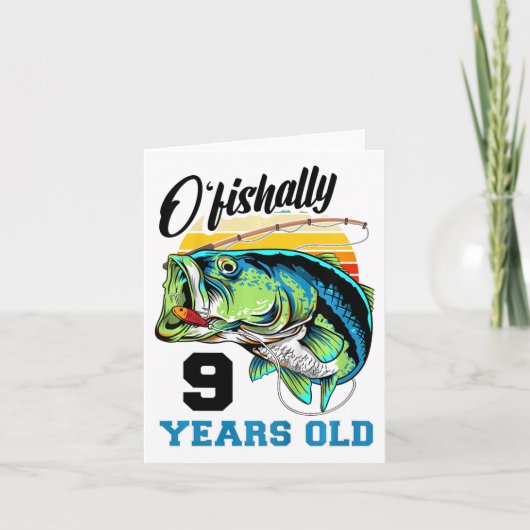 キッズオフィシャリ9歳9誕生日魚釣りB カード (正面)