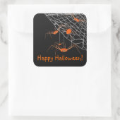 キッズオレンジハロウィンスパイダー スクエアシール (バッグ)