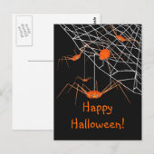 キッズオレンジハロウィンスパイダー ポストカード (正面/裏面)