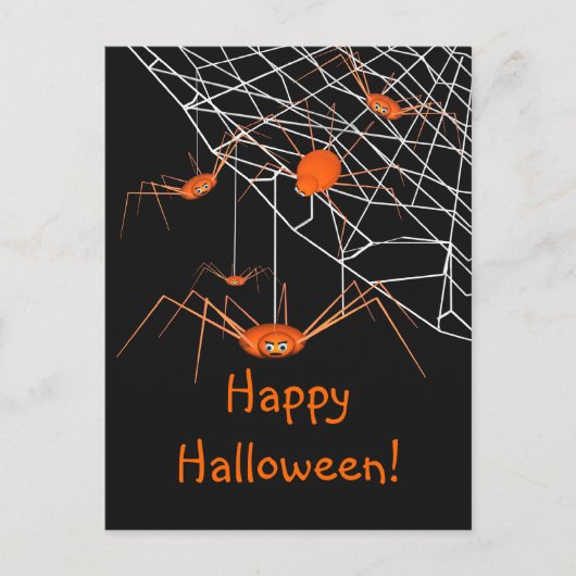 キッズオレンジハロウィンスパイダー ポストカード (正面)