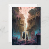 キッズオンオールドシティ通りファンタジーアート ポストカード (正面/裏面)