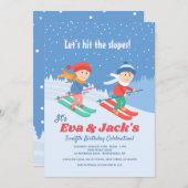 キッズオンスキー招待状 招待状 (正面/裏面)