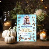 キッズオンハロウィーンテーマ子供の誕生日パーティー 招待状