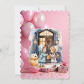 キッズオンハロウィーンテーマ招待状子供へ誕生日 招待状 (裏面)