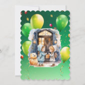 キッズオンハロウィーンテーマ招待状子供へ誕生日 招待状 (裏面)