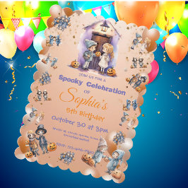 キッズオンハロウィーンテーマ招待状子供へ誕生日 招待状