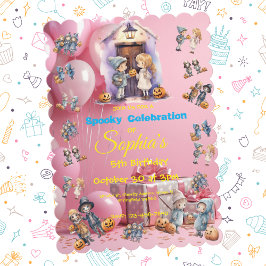 キッズオンハロウィーンテーマ招待状子供へ誕生日 招待状