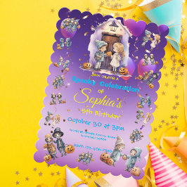 キッズオンハロウィーンテーマ招待状子供へ誕生日 招待状