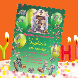 キッズオンハロウィーンテーマ招待状子供へ誕生日 招待状