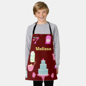 キッズオールオーバープリントエプロン エプロン (着用した状態)