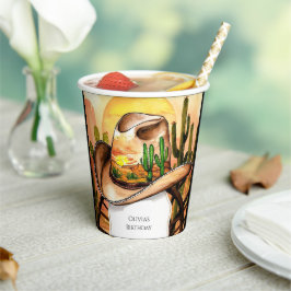 キッズカウボーイカラフル誕生日 紙コップ