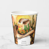 キッズカウボーイカラフル誕生日 紙コップ (正面)