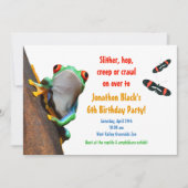 キッズカエル虫生誕祭パーティーの招待状 招待状 (正面)
