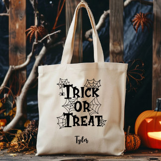 キッズカスタマイズハロウィーントートバッグのトリックまたは治療 トートバッグ