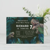 キッズカスタマイズ可能な恐竜テーマ誕生日 招待状 (スタンド正面)