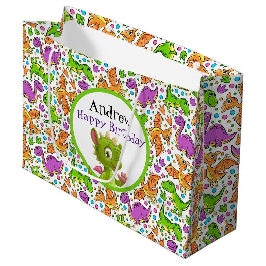 キッズカスタマイズ恐竜抱き枕 ラージペーパーバッグ