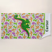 キッズカスタマイズ恐竜 ビーチタオル (正面)