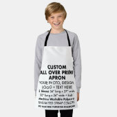 キッズカスタムのパーソナライズされたプリントエプロン エプロン (着用した状態)