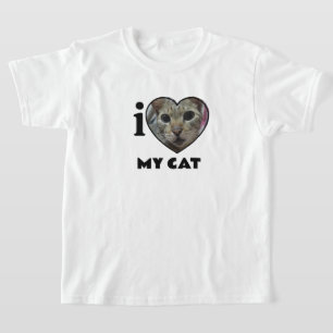 キッズカスタムハート「I」写真と文字Tシャツ Tシャツ