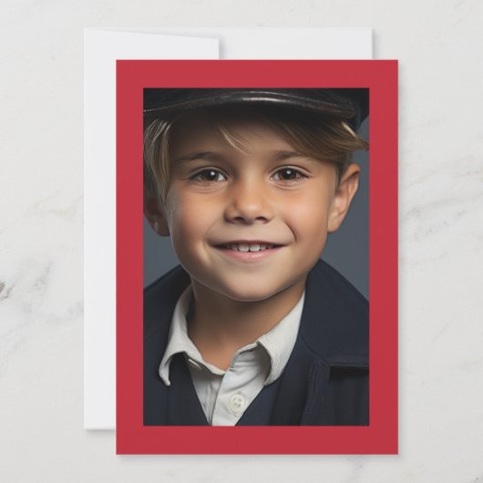 キッズカスタム航海のセーラーバースデーパーティー写真 招待状 (裏面)