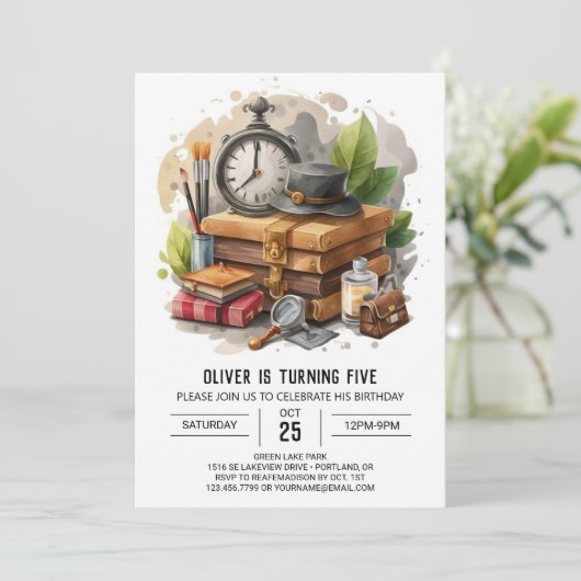 キッズカスタム誕生日 招待状 (スタンド正面)