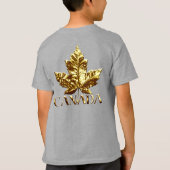 キッズカナダスウェットシャツ金ゴールドメダルカナダシャツ Tシャツ (裏面)