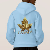 キッズカナダフード付きスウェットシャツ金ゴールドメダルカナダフード付きスウェットシャツ (裏面)