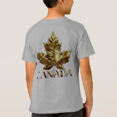 キッズカナダ国旗フード付きスウェットシャツメープルリーフキッズフード付きスウェットシャツ Tシャツ (裏面)